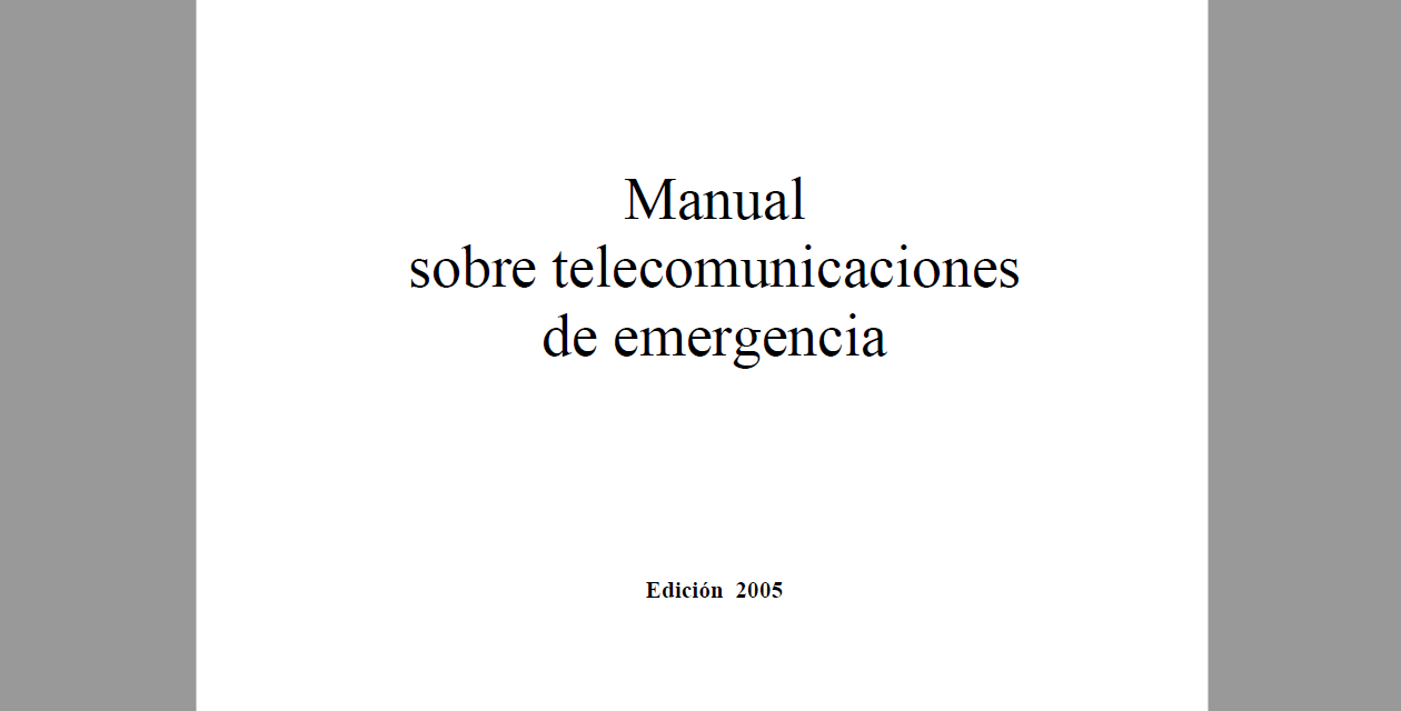 Telecomunicaciones de emergencia (2005) ITU